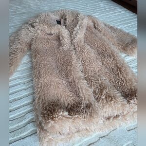 Cozy Teddy Tan Beige Jacket Coat Shaggy Coats